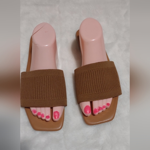 Brown Slide Sandals - Picture 3 of 3